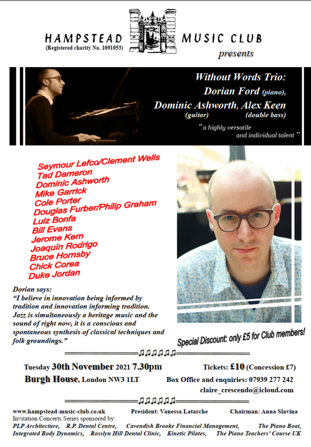 Dorian Ford, concert 30 November 2021